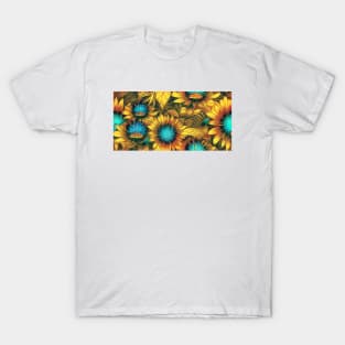 Yellow Sunflower Floral Pattern T-Shirt